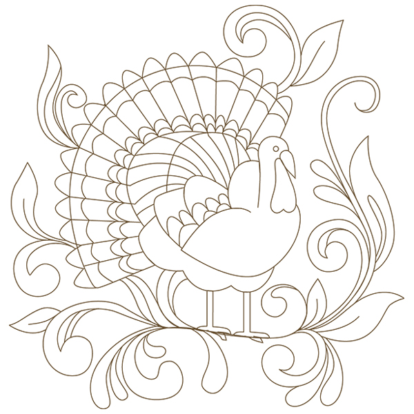 Doodle Turkey [SVG, DXF]