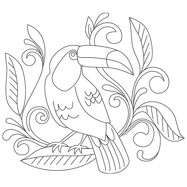 Doodle Toucan [SVG, DXF]