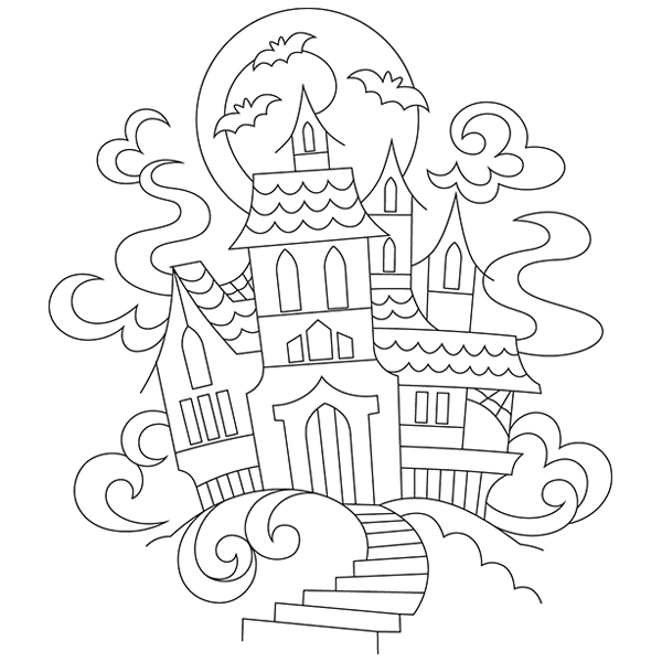 Doodle Haunted House [SVG, DXF]