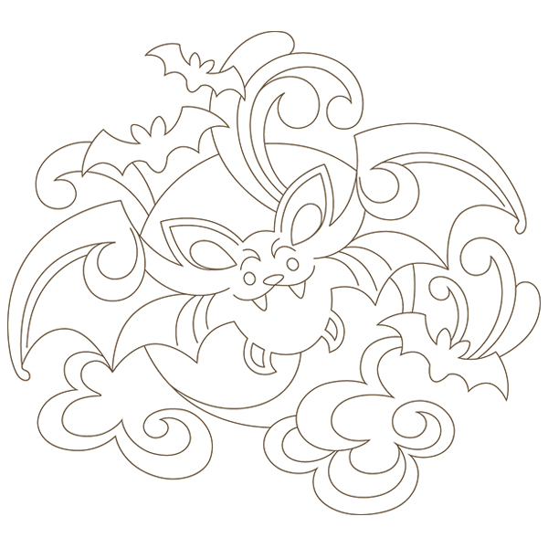 Doodle Bat [SVG, DXF]