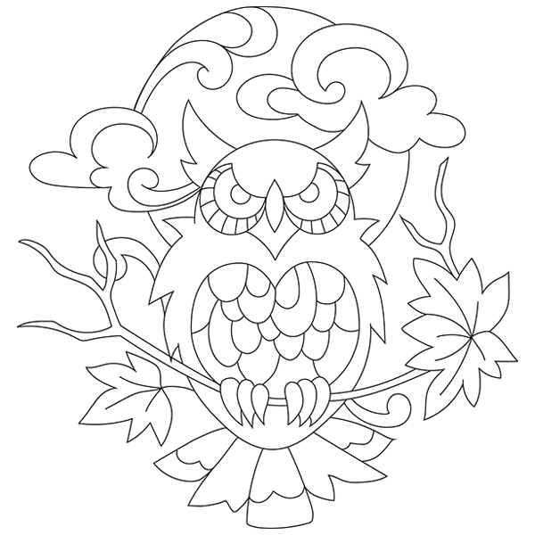 Doodle Spooky Owl [SVG, DXF]