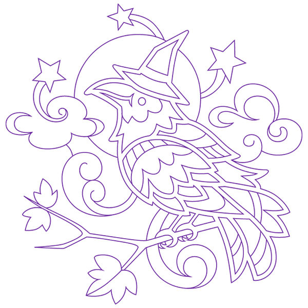 Doodle Raven [SVG, DXF]