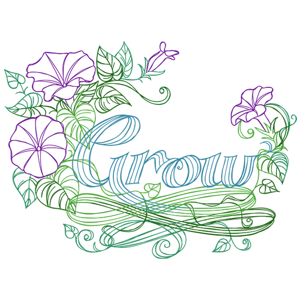 Calligraphic Grow [SVG, DXF]