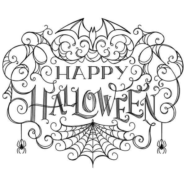 Cobwebby Halloween [SVG, DXF]