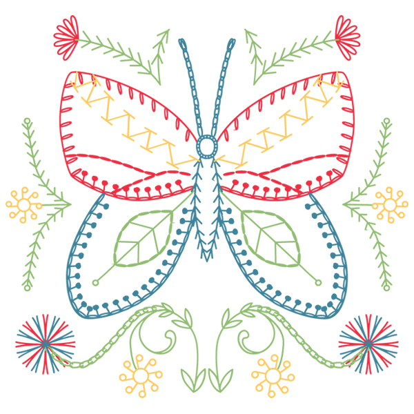 Bright Bazaar Butterfly [SVG, DXF]