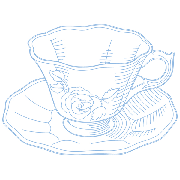 Rose Teacup [SVG, DXF]