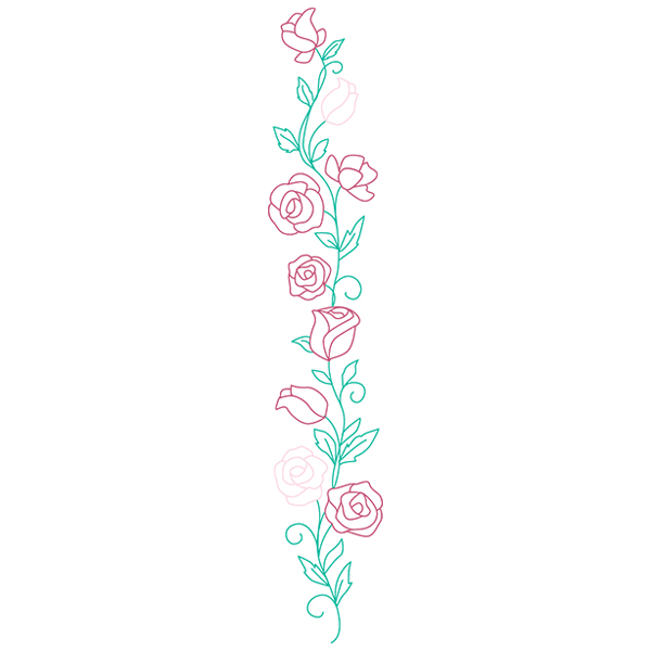 Delicate Rose Border [SVG, DXF]