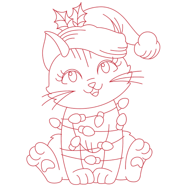 Meowy Christmas Lights [SVG, DXF]