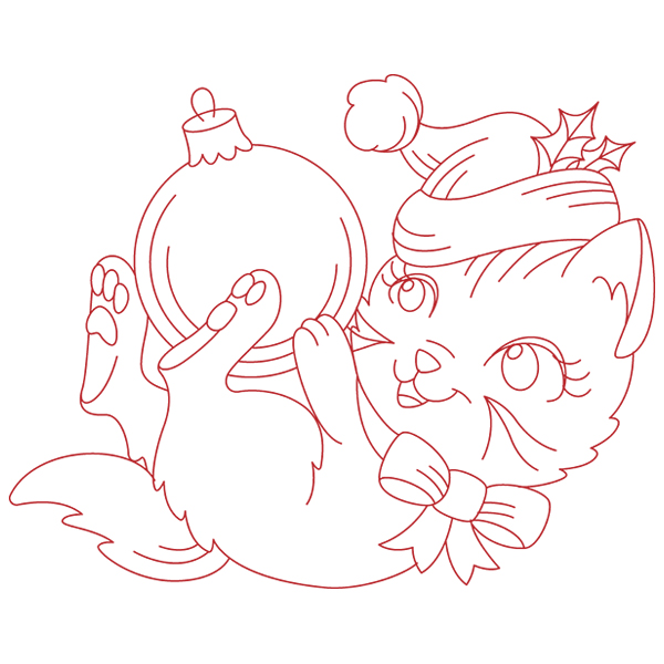 Meowy Christmas Ornament [SVG, DXF]