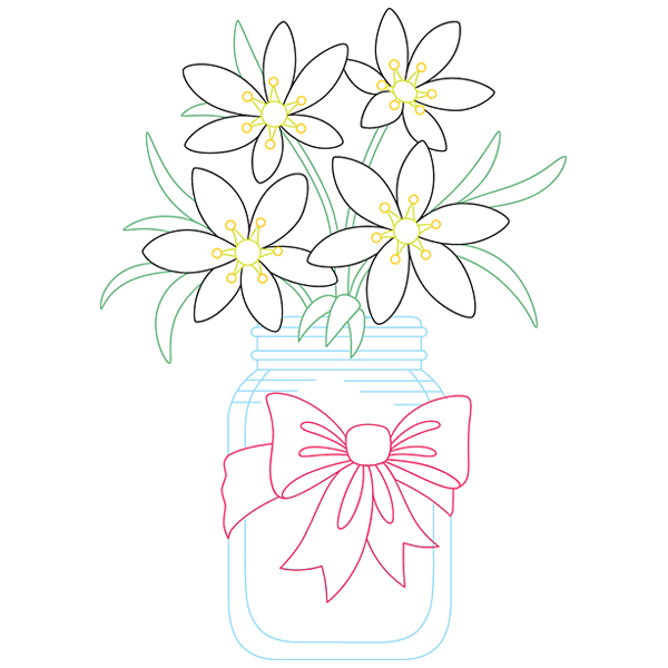 Merry Mason Jar - Star of Bethlehem [SVG, DXF]