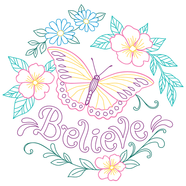 Wings and Words - Believe [SVG, DXF]