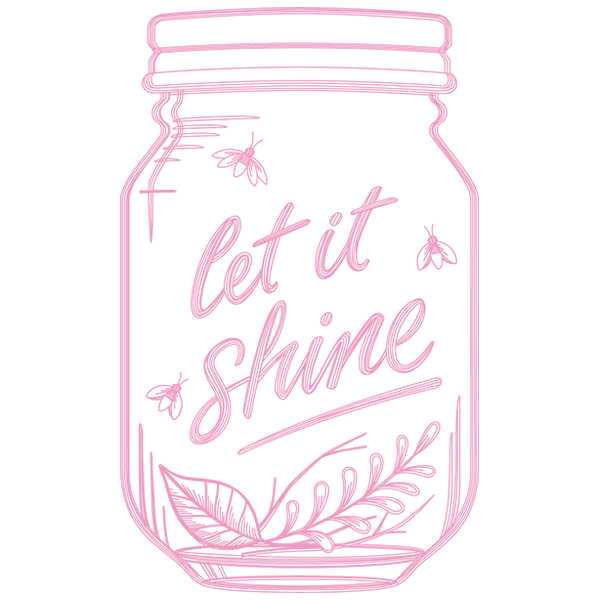 Let It Shine Mason Jar [SVG, DXF]