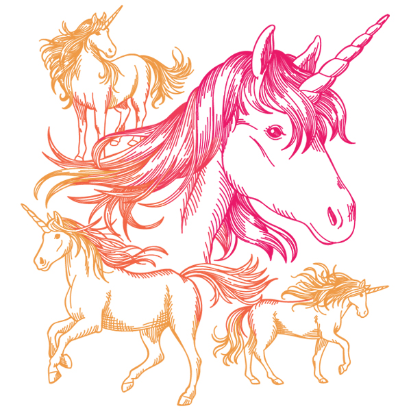 Unicorn Collage [SVG, DXF]
