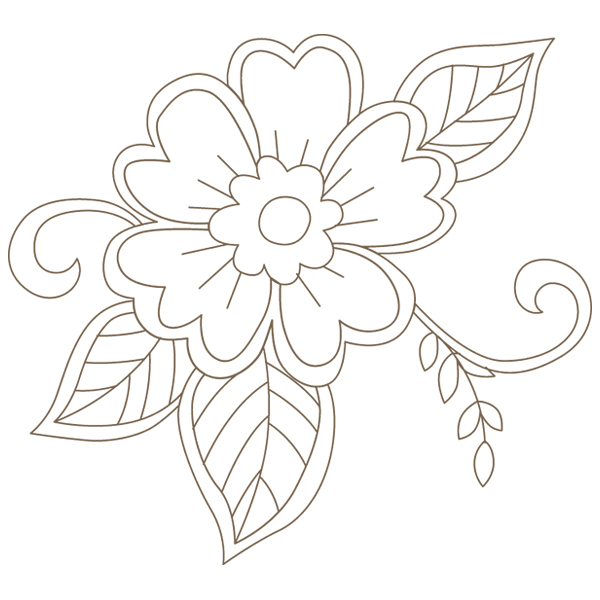Rustic Wild Rose [SVG, DXF]