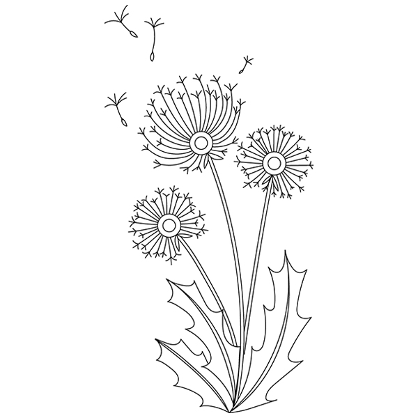 Dandelion Breeze [SVG, DXF]