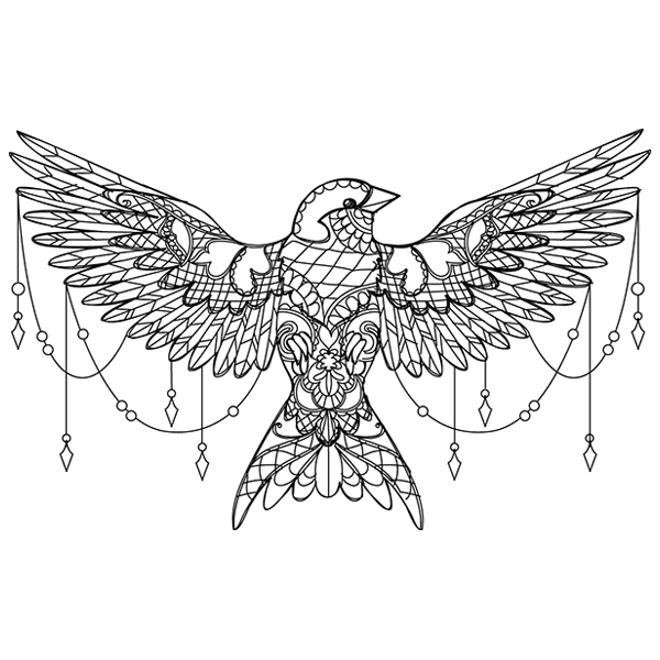Nature's Mystique - Sparrow [SVG, DXF]