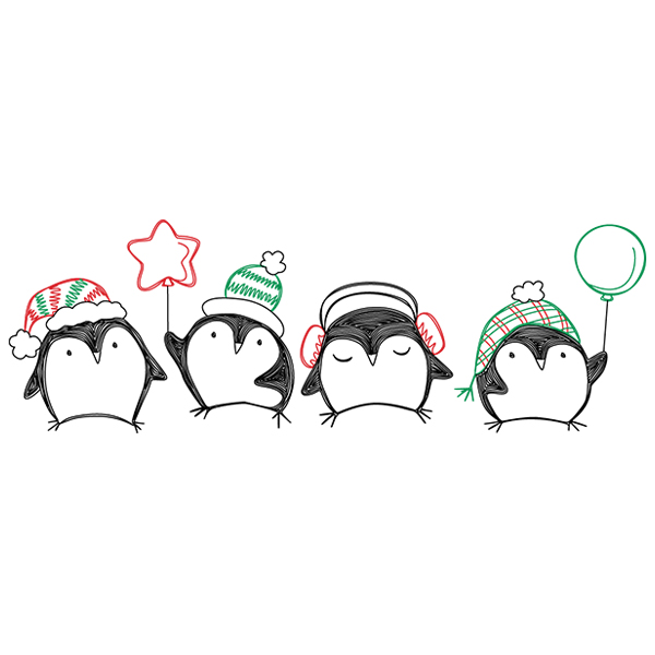 Penguin Parade [SVG, DXF]