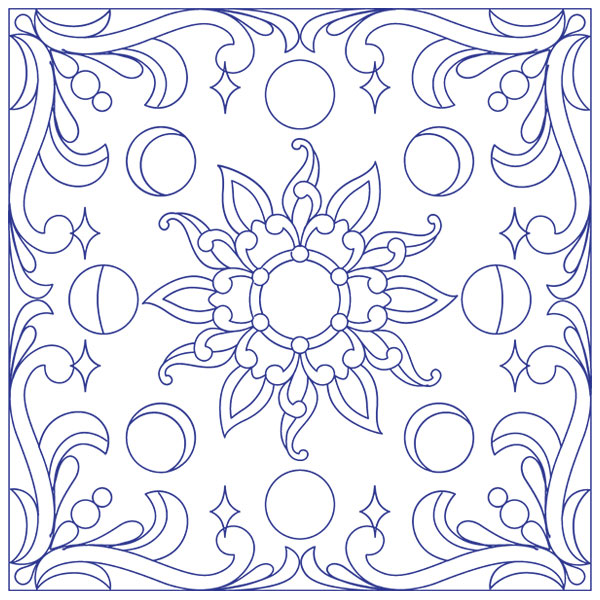 Moon Phases Square [SVG, DXF]