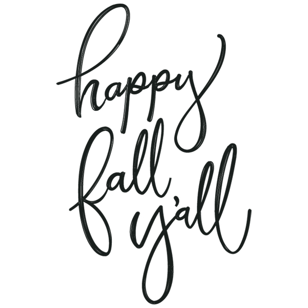Happy Fall Y'All! [SVG, DXF]