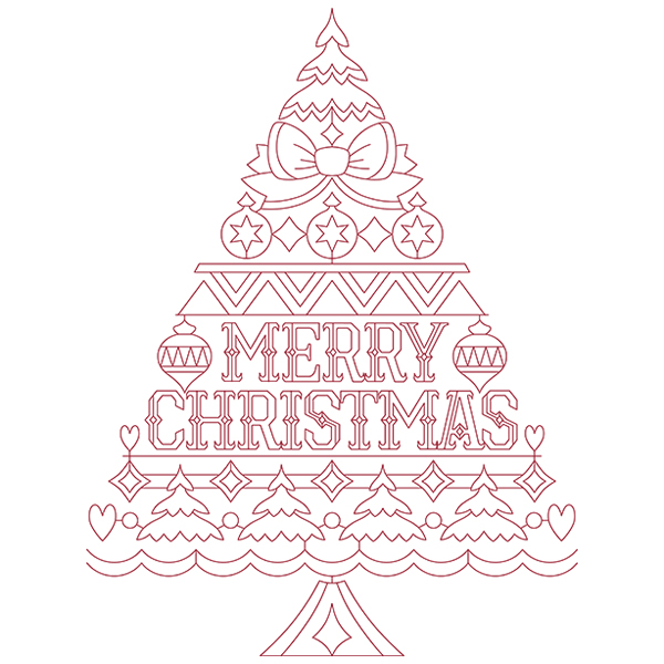 Merry Christmas Tree [SVG, DXF]