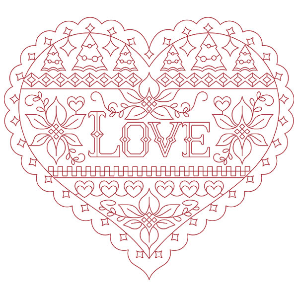Love Christmas Heart [SVG, DXF]