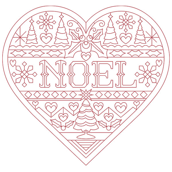 Noel Christmas Heart [SVG, DXF]