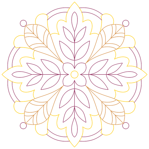 Autumn Magic Medallion [SVG, DXF]