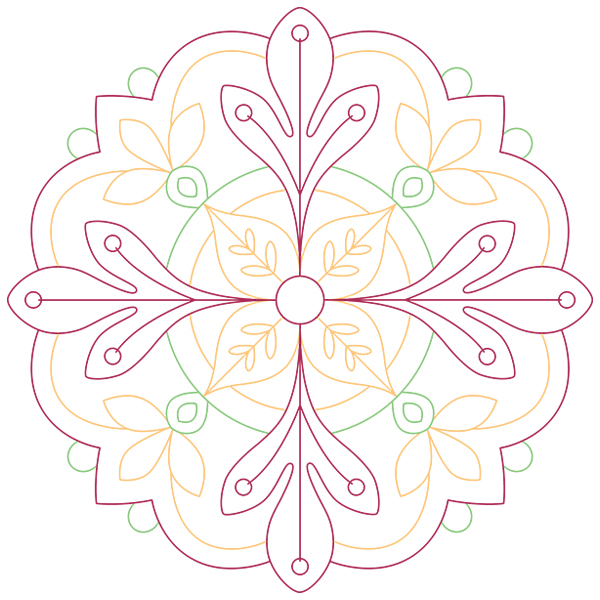 Autumn Enchantment Medallion [SVG, DXF]