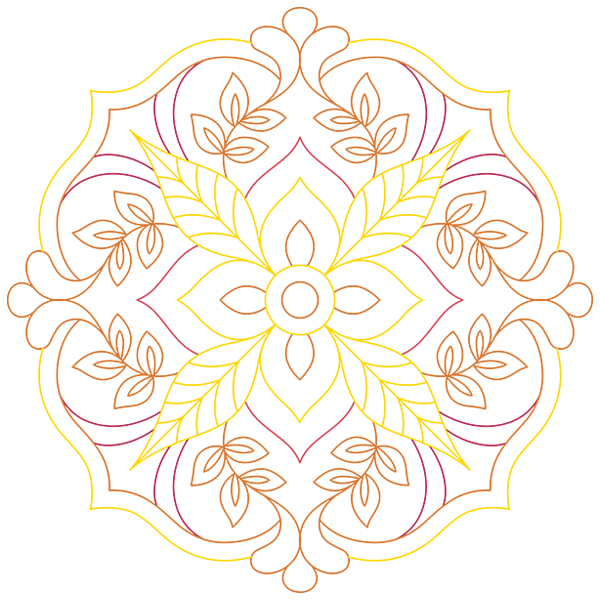 Autumn Elegance Medallion [SVG, DXF]