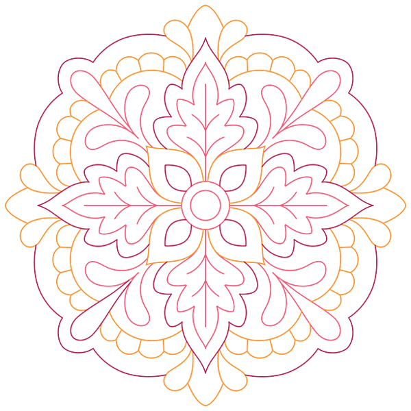 Autumn Whisper Medallion [SVG, DXF]