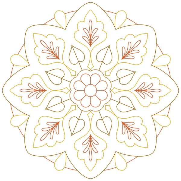 Autumn Glow Medallion [SVG, DXF]