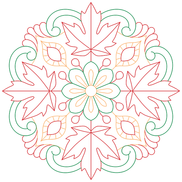 Autumn Gold Medallion [SVG, DXF]