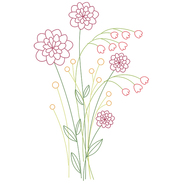 Flourishing Autumn Stems [SVG, DXF]