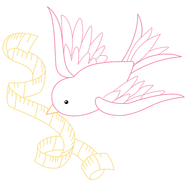 Bird with Tape Measure [SVG, DXF]