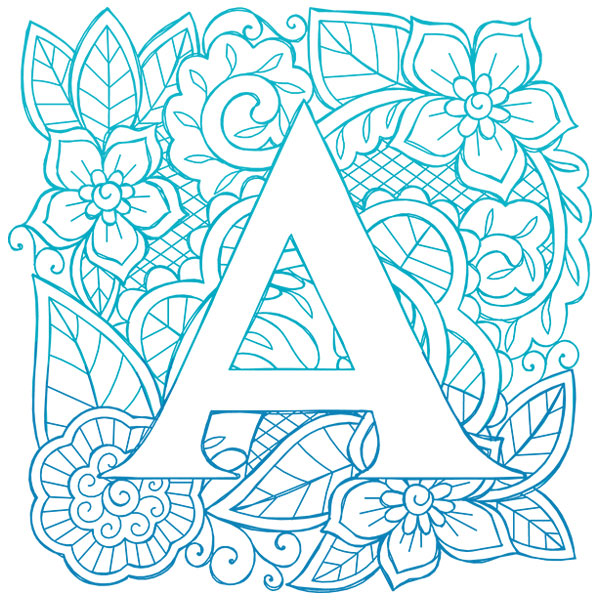 Mendhika Alphabet - A [SVG, DXF]