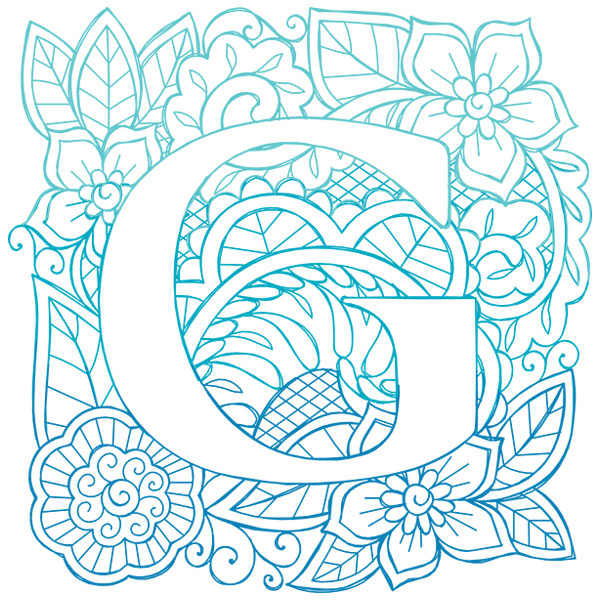 Mendhika Alphabet - G [SVG, DXF]