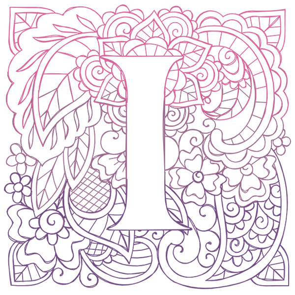 Mendhika Alphabet - I [SVG, DXF]