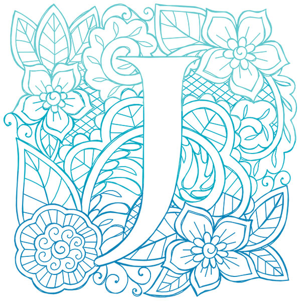 Mendhika Alphabet - J [SVG, DXF]