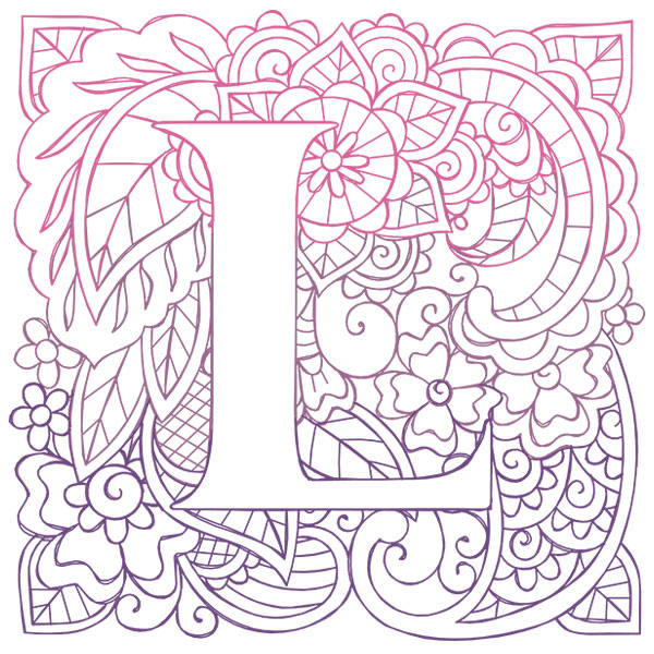 Mendhika Alphabet - L [SVG, DXF]