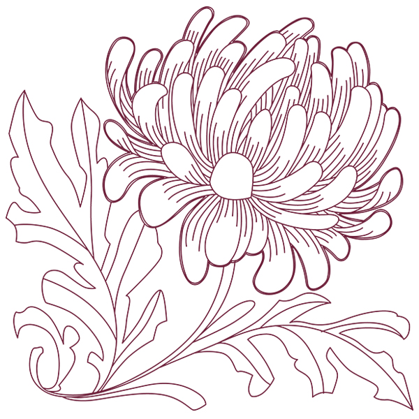 Autumn Chrysanthemum [SVG, DXF]