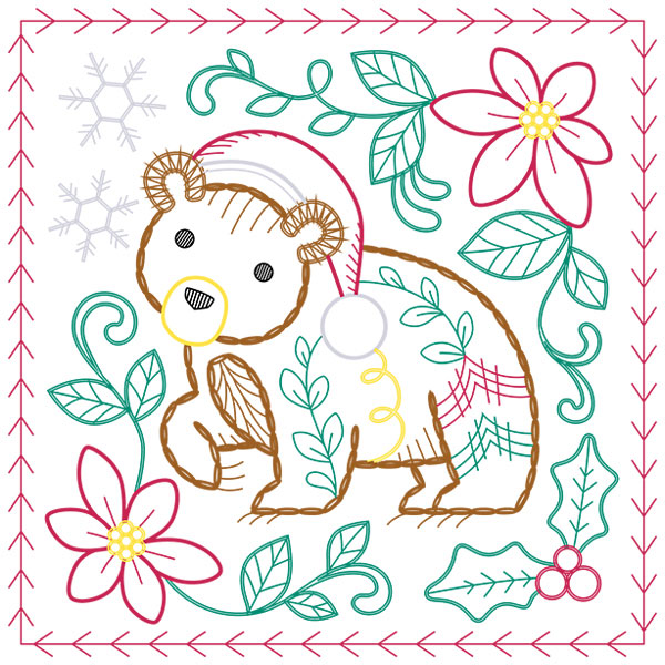 Charming Woodland Christmas - Bear [SVG, DXF]