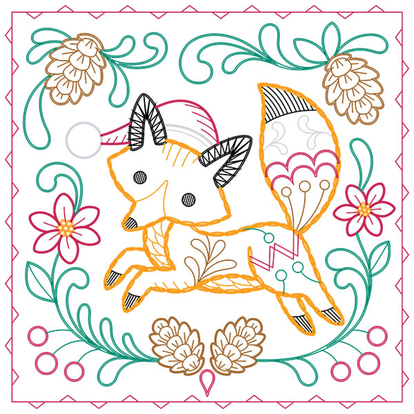 Charming Woodland Christmas - Fox [SVG, DXF]