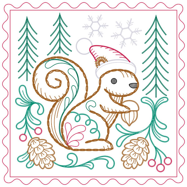 Charming Woodland Christmas - Squirrel [SVG, DXF]