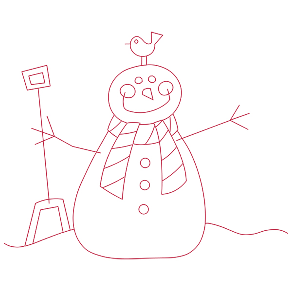 All Set to Shovel Snowman [SVG, DXF]