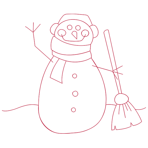 All Set to Sweep Snowman [SVG, DXF]
