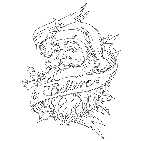 Believe in Santa [SVG, DXF]