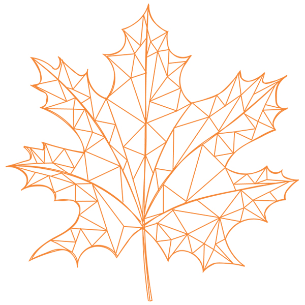 Geometric Maple Leaf [SVG, DXF]
