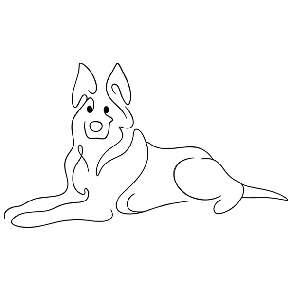 Top of the Line - German Shepherd [SVG, DXF]