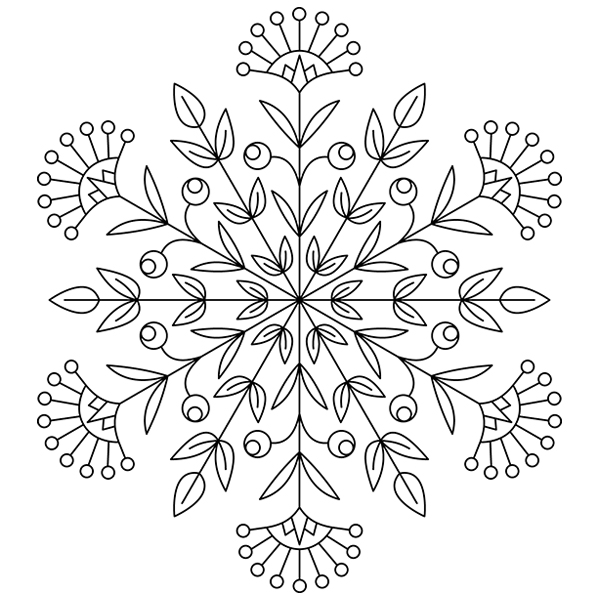 Blooming Winter Snowflake [SVG, DXF]