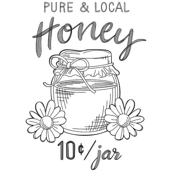 Pure & Local Honey [SVG, DXF]